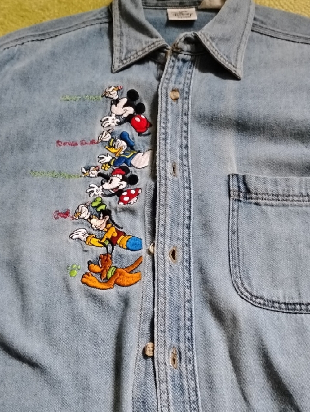Disney Light Blue Denim Shirt with White Tag